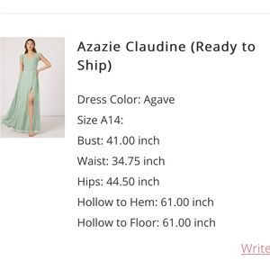 Azazie Claudine dress in color agave